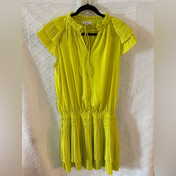 Current Air Neon Yellow Ruffled Mini Dress - Picture 2 of 5